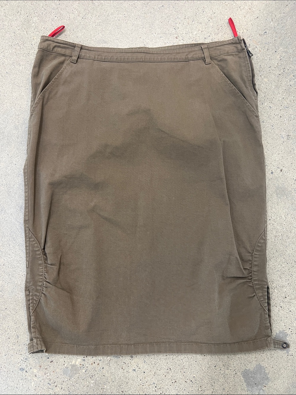 Prada Olive Brown Pencil Skirt